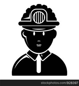 Miner icon . Simple illustration of miner vector icon for web design isolated on white background. Miner icon , simple style