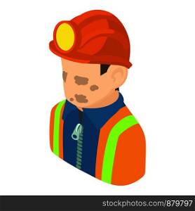Miner man icon. Isometric illustration of miner man vector icon for web. Miner man icon, isometric 3d style
