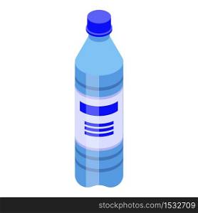 Mineral water bottle icon. Isometric of mineral water bottle vector icon for web design isolated on white background. Mineral water bottle icon, isometric style