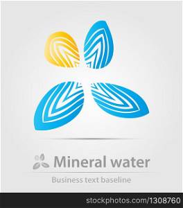 Mineral water business icon for creative design. Mineral water business icon