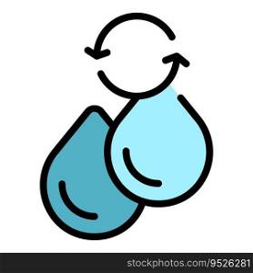 Mineral water drop icon outline vector. Truck service. Delivery service color flat. Mineral water drop icon vector flat