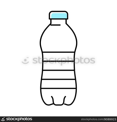 mineral water plastic bottle color icon vector. mineral water plastic bottle sign. isolated symbol illustration. mineral water plastic bottle color icon vector illustration