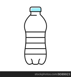 mineral water plastic bottle color icon vector. mineral water plastic bottle sign. isolated symbol illustration. mineral water plastic bottle color icon vector illustration