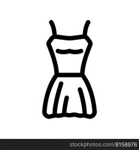 mini bride dress line icon vector. mini bride dress sign. isolated contour symbol black illustration. mini bride dress line icon vector illustration