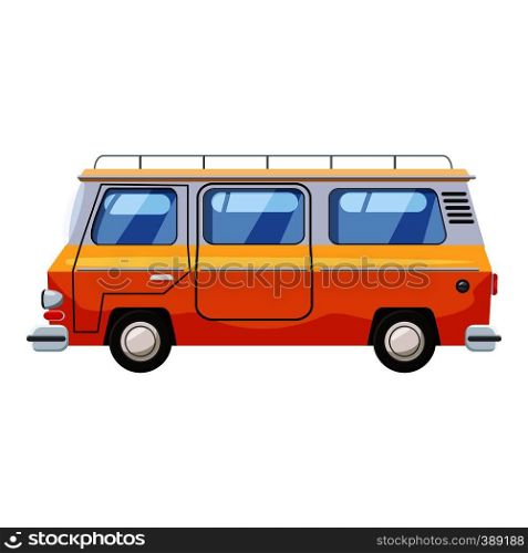 Mini bus icon. Cartoon illustration of mini bus vector icon for web design. Mini bus icon, cartoon style