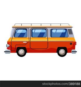 Mini bus icon. Cartoon illustration of mini bus vector icon for web design. Mini bus icon, cartoon style