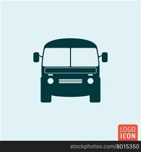 Mini bus icon. Mini bus icon. Mini bus logo. Mini bus symbol. Mini van icon. Vehicle icon isolated. Transport icon minimal design. Vector illustration.
