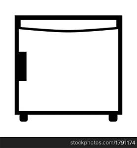 mini fridge icon on white background. hotel mini fridge sign. mini refrigerator symbol. flat style.