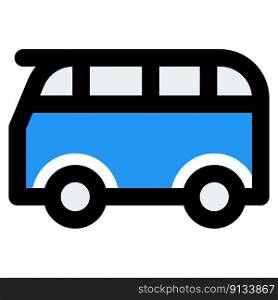 Minibus, small-sized vehicle for carrying passengers.