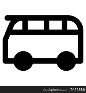 Minibus, small-sized vehicle for carrying passengers.