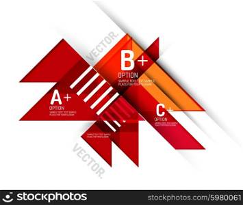 Minimal abstract background, geometric elements with place for option infographic or your message. Glossy transparent style, shadow effects.