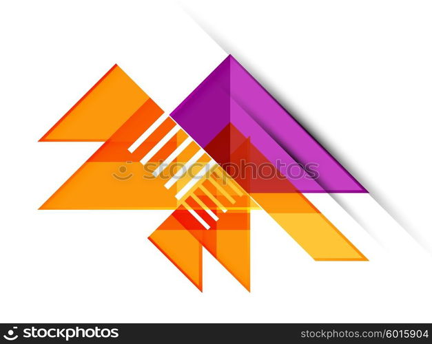 Minimal abstract background, geometric elements with place for option infographic or your message. Glossy transparent style, shadow effects.