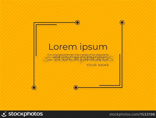 Minimal abstract background overlap layer pattern design yellow color with space. vector illustration.