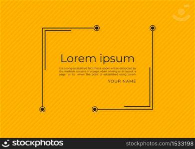 Minimal abstract background overlap layer pattern design yellow color with space. vector illustration.