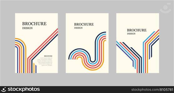 Minimal abstract posters set covers templates Vector Image