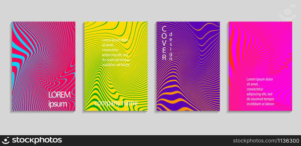 Minimal abstract vector halftone cover design template. Future geometric gradient background. Vector templates for placards, banners, flyers, presentations and reports