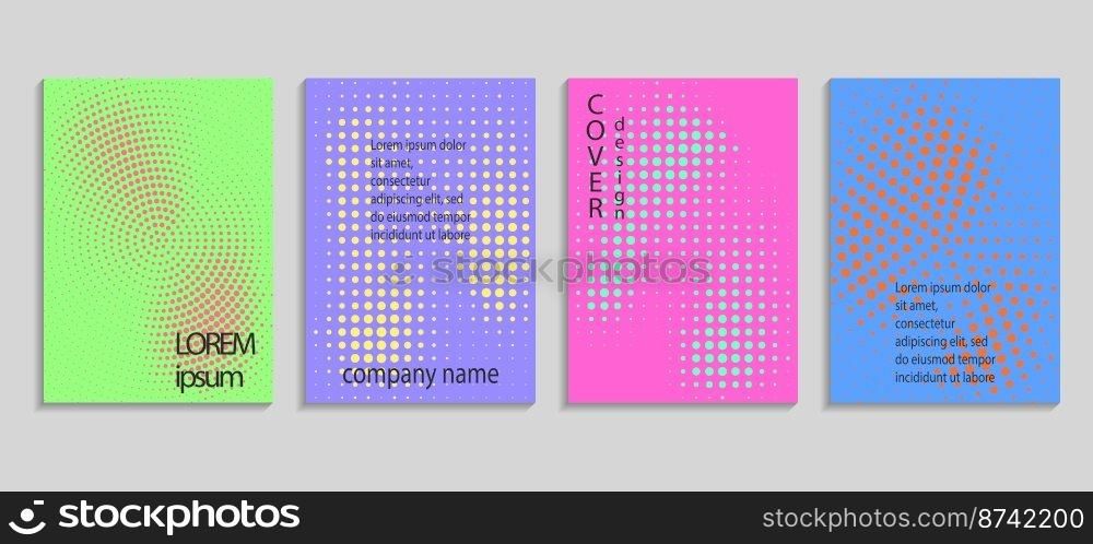Minimal abstract vector halftone cover design template.. Minimal abstract vector halftone cover design template. Future geometric gradient background.