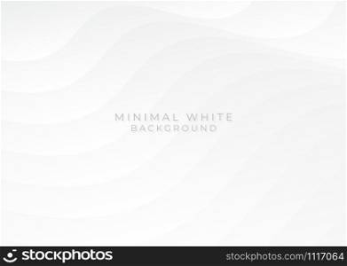 Minimal art background white bright color clean desgin fluid wave style with space. vector illustration