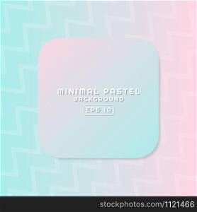 Minimal art zigzag banner modern pastel color bright background with space. vector illustration