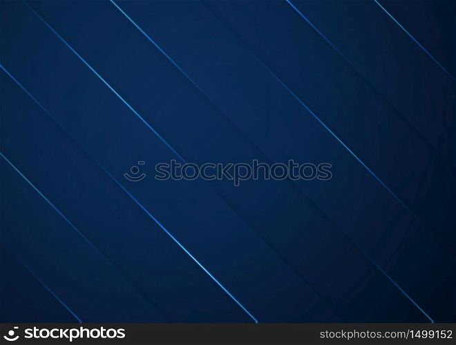 Minimal background overlap layer blue color dark tone design light beam with space for text. vector illustration.