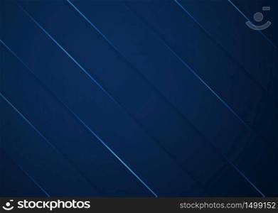 Minimal background overlap layer blue color dark tone design light beam with space for text. vector illustration.