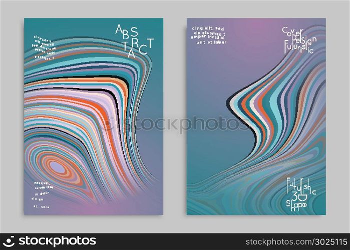 Minimal banner templates with marble striped texture. Abstract bright color splash background. Social media web banner. Future geometric design with marbling pattern.