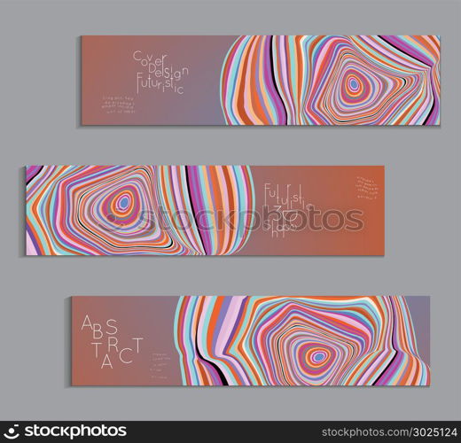 Minimal banner templates with marble striped texture. Abstract bright color splash background. Social media web banner. Future geometric design with marbling pattern.