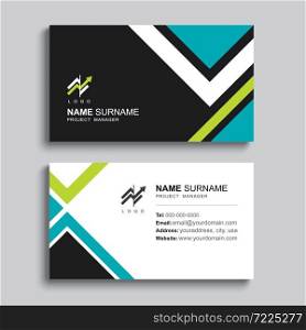 Minimal business card print template design.