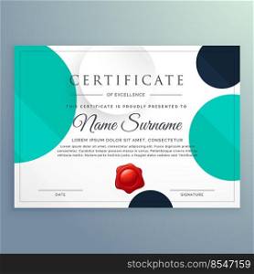 minimal certificate diploma design with circles