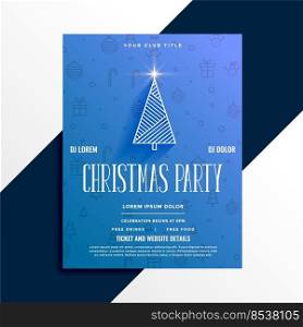 minimal christmas party celebration flyer design