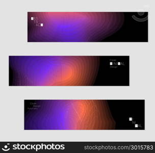 Minimal cover banner template. Geometric halftone colorful gradient texture. Futuristic abstract modern pattern with fluid colors creating digital art. Fluid gradient shape with transparent blend.