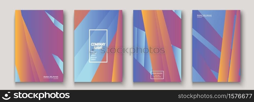 Minimal cover collection design. Colorful pastel neon halftone gradient. Abstract retro 90s style texture geometric pattern lines. Striped minimalistic trend background.Modern template design for web
