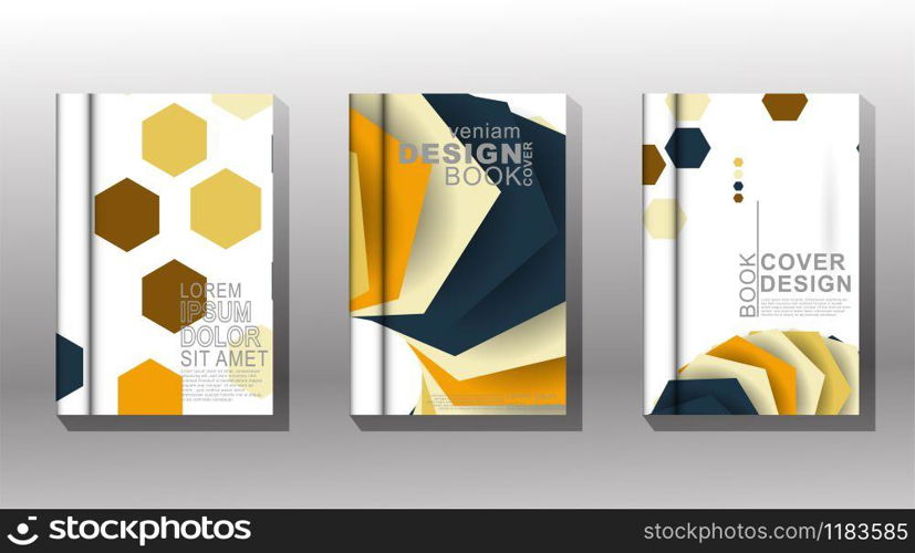 Minimal cover design. hexagons are overlapping and colorful. vector illustration. New texture for your design.
