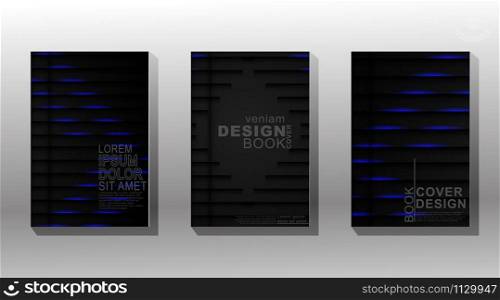 Minimal cover design. overlap shape with shadow and shiny light . vector illustration