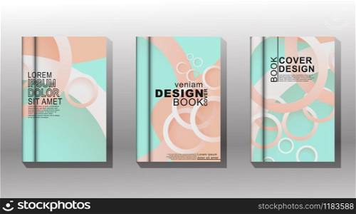 Minimal cover design. overlapping circular ring shape. vector illustration. New texture for your design.