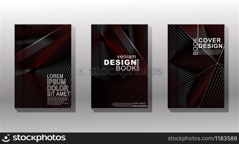 Minimal cover design. straight line shape with overlapping red and white gradients. vector illustration. New texture for your design.
