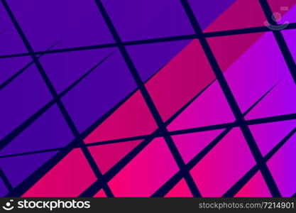 Minimal cover graphic, copy space design. Neon pink blue retro gradient color. Abstract texture geometric shapes lines pattern. Striped trendy background. Artistic simple modern template vector banner