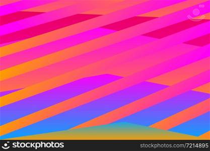 Minimal cover graphic, copy space design. Neon pink blue retro gradient colors. Abstract texture geometric lines pattern. Striped fluid trendy background. Artistic simple modern template vector banner