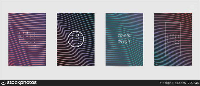 Minimal covers set. Poster template geometric design. Abstract Backgroung Eps10 vector