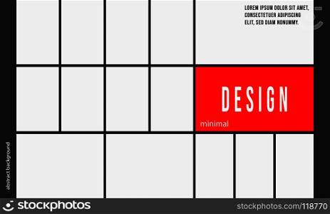 Minimal design background template for banner, printing products, flyer, web presentation, poster or cover brochure. Vector illustration.. Minimal design background template
