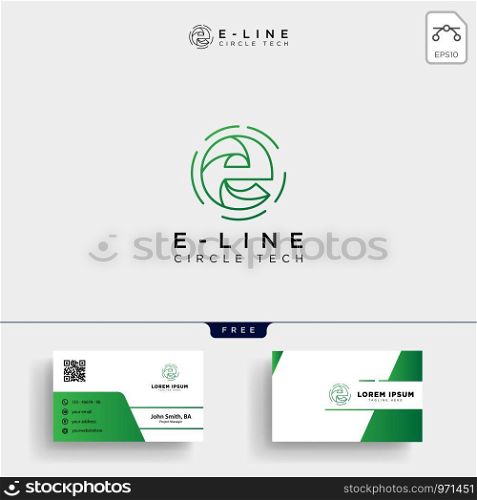 minimal E initial logo template vector illustration and stationery design, letterhead, business card, envelope.. initial E abstract logo template vector illustration