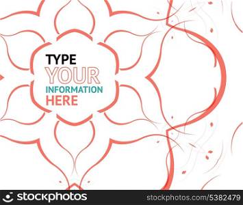 Minimal floral lines pattern for background decoration, banners, abstract template, flower