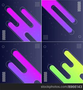Minimal Geometric Backgrounds Pack of 4 with Bright and Trendy Colors