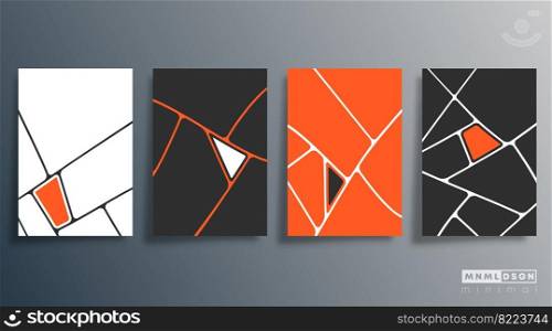 Minimal geometric design for flyer, poster, brochure cover, background, wallpaper, typography or other printing products. Vector illustration.