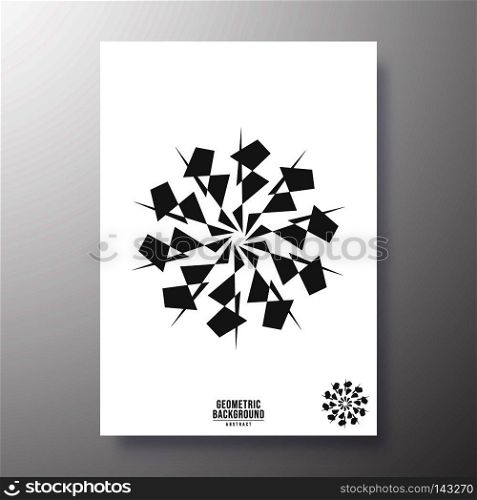 Minimal geometric shape design for printing products, cover flyer or brochure. Vector illustration.. Minimal geometric shape design for printing products