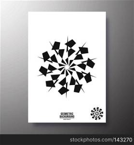 Minimal geometric shape design for printing products, cover flyer or brochure. Vector illustration.. Minimal geometric shape design for printing products