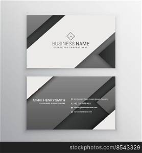 minimal gray black business card