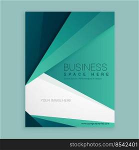 minimal green business brochure vector design