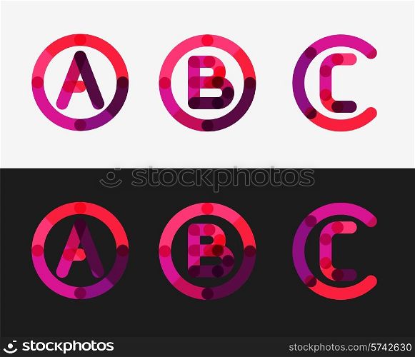 Minimal line design logo seg, business icons, branding emblems