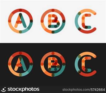 Minimal line design logo seg, business icons, branding emblems